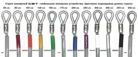Анкерный строп из оцинкованной стали, длина 60 см, 30 кН (ЕАС)
