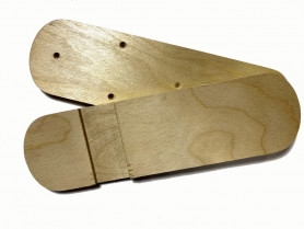 Лыжи Таёжные полнокамусные, дерево, длина 160 см, ширина 20 см