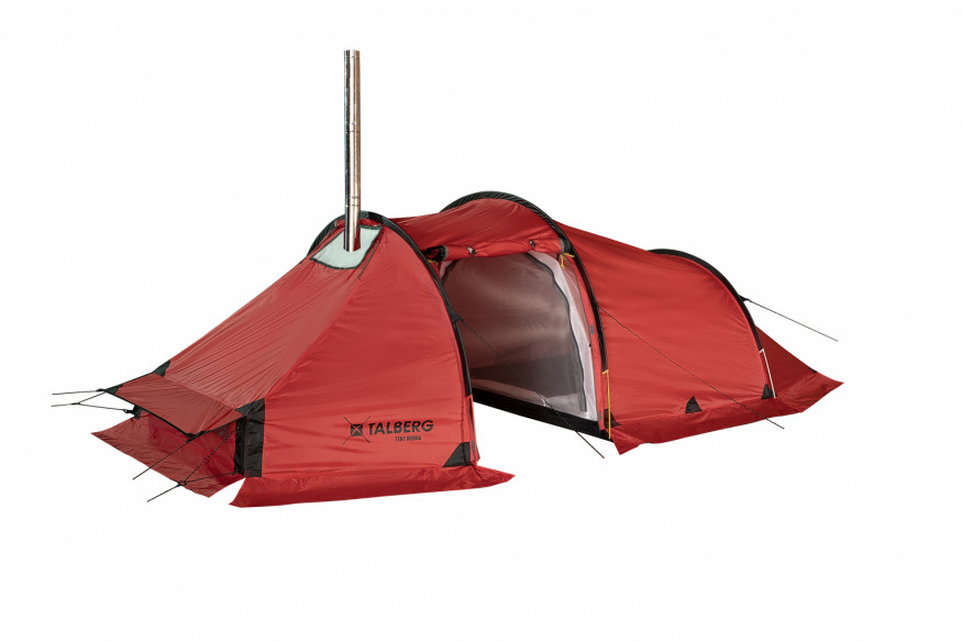 Палатка TALBERG Norga 2, двухместная, с выходом под трубу, красный цвет