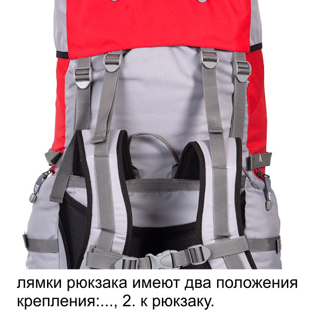 Рюкзак туристический Хальмер 4, с латами, черный-вишня, 65 л, ТАЙФ