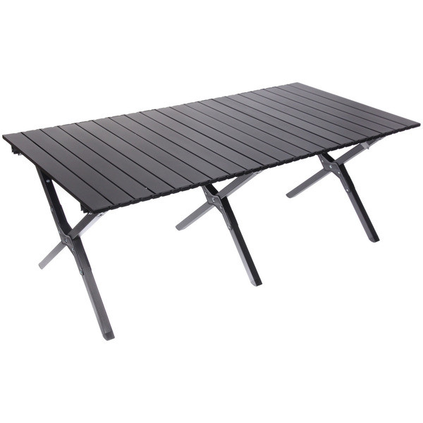 Стол кемпинговый складной, 114*59*43 см, цвет: чёрный, каркас алюминий