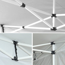 Тент-шатер быстросборный Helex 4360 3x6х3м (раскладывается гармошкой) белый полиэстер