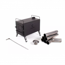 Печь походная Heavy малая (с экранами, угловыми трубами, грибком), сталь 2 мм, Следопыт